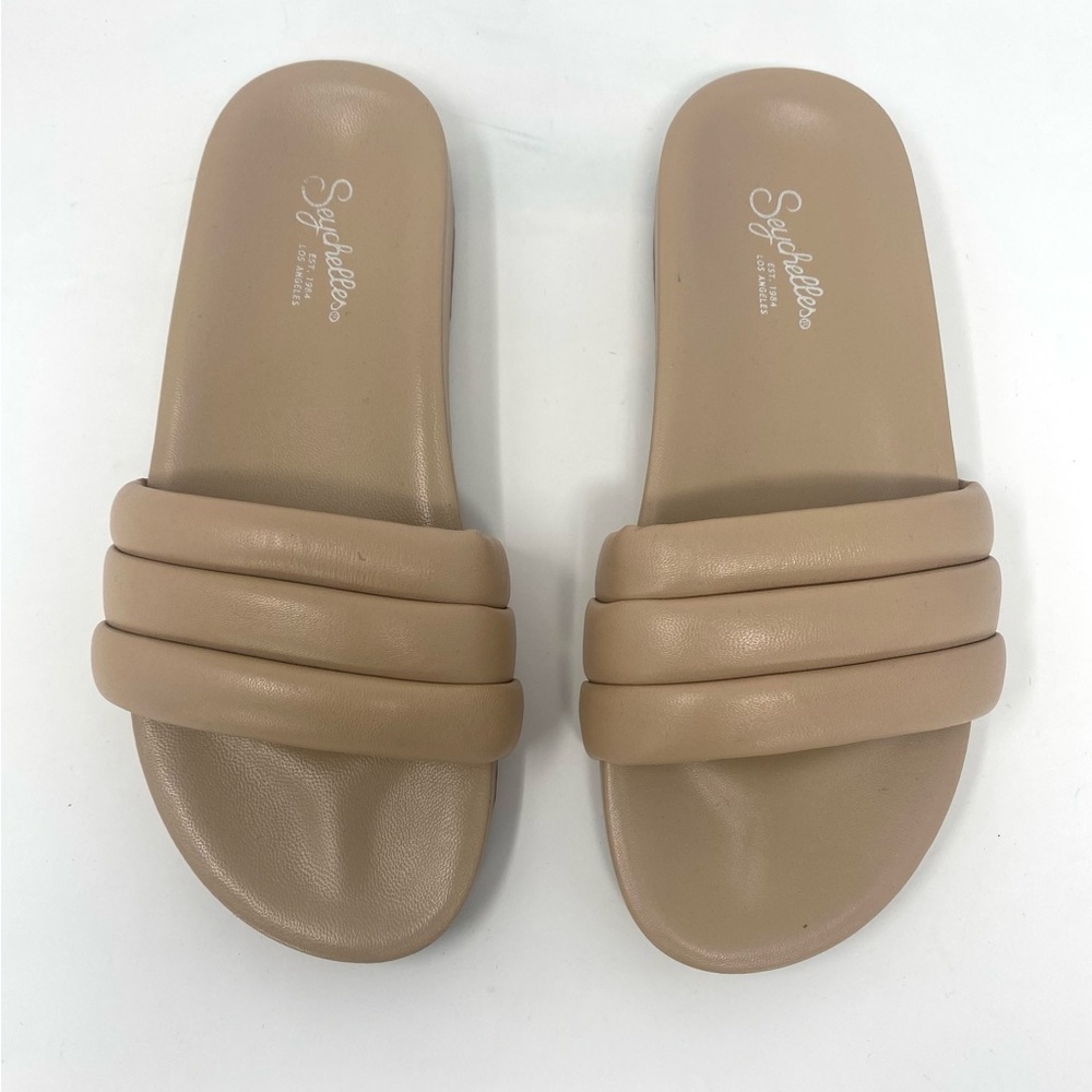 Seychelles Low Key Slide Leather Sandal in Nude 6